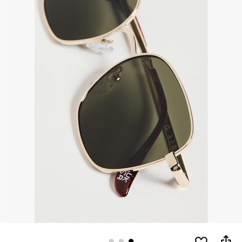 NWT Aire Spiral Gold Aviator Sunglasses with Teardrop Lenses - Picture 3 of 4